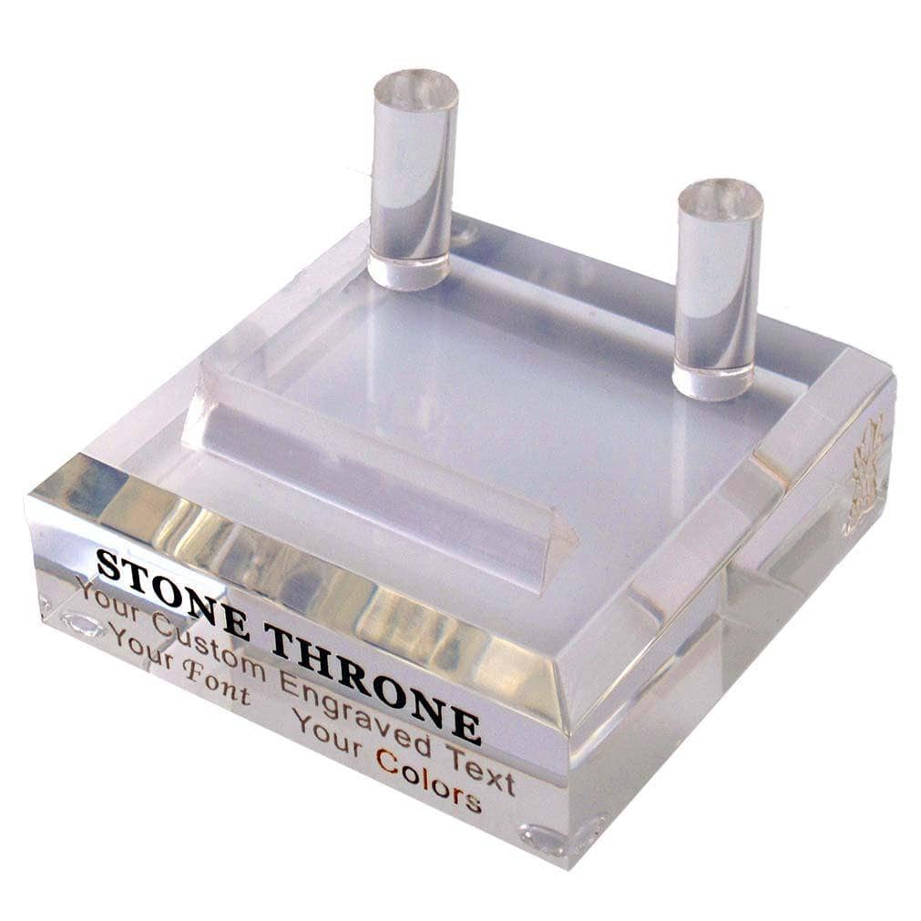 Engravable Display Base Clear Engraved Acrylic Display Stands for Minerals, Fossils, and More ...